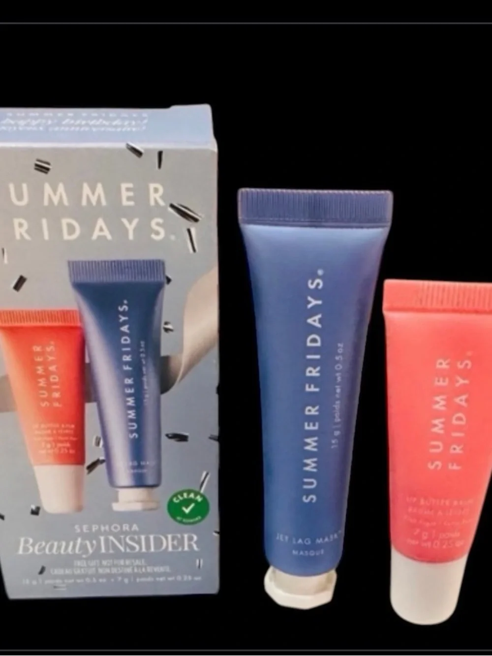 Summer Fridays Lip Butters, Jet Lag Mask Moisturizer, & Retinol bundle new.